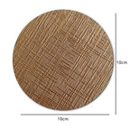 Runder Leder Untersetzer – Rutschfest, hitzeisolierend &amp; wasserdicht im Light-Luxury Design for Büro &amp; Couchtisch 