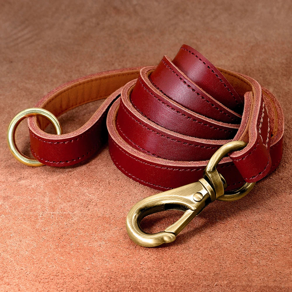 Personalisierbares Leder-Hundehalsband & Leine – Robust, Komfortabel und Individuell Graviert
