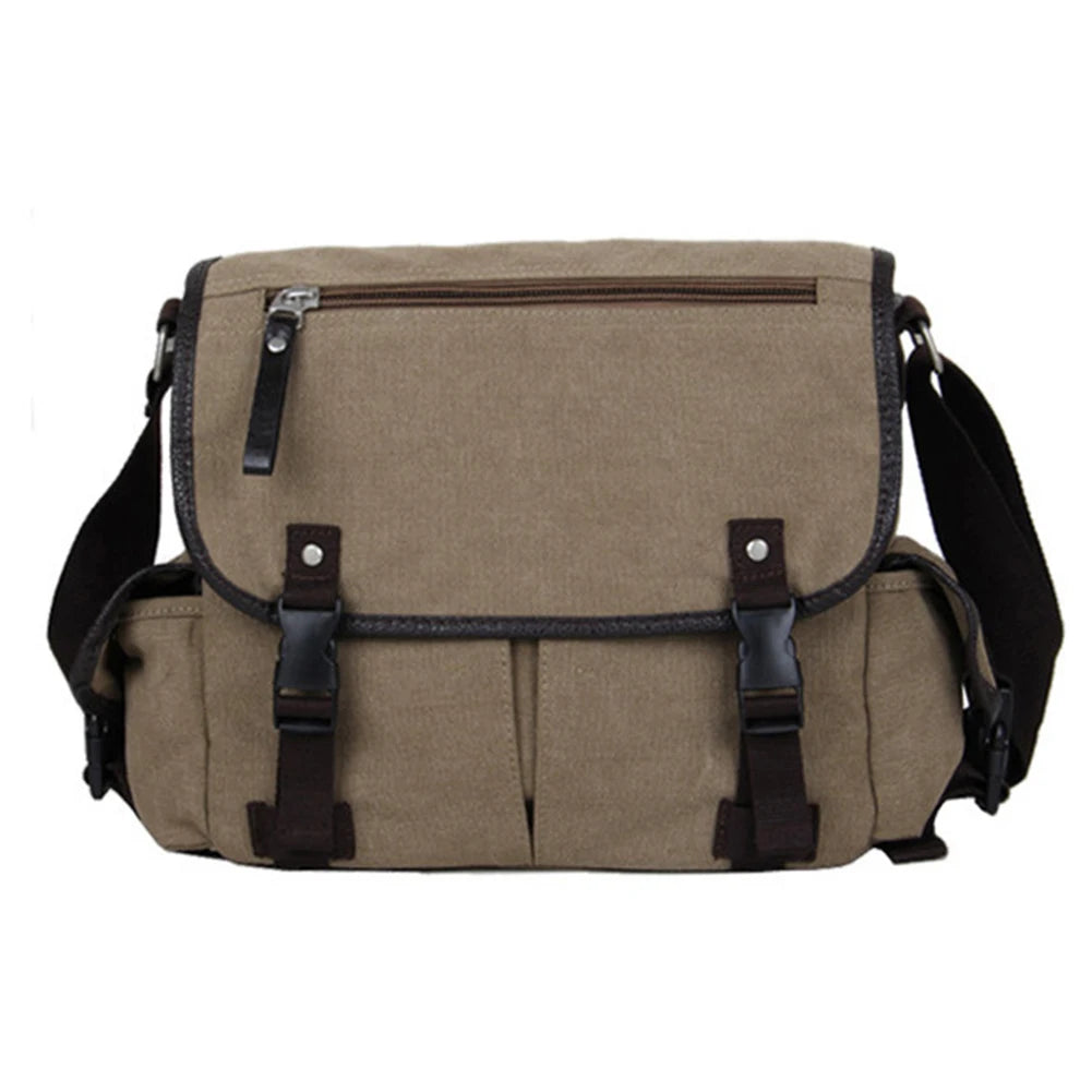 pb Peggybuy Herren Canvas Messenger Bag – Vintage Schultertasche & Satchel mit Multi-Fächern für Reisen, Arbeit und Freizeit