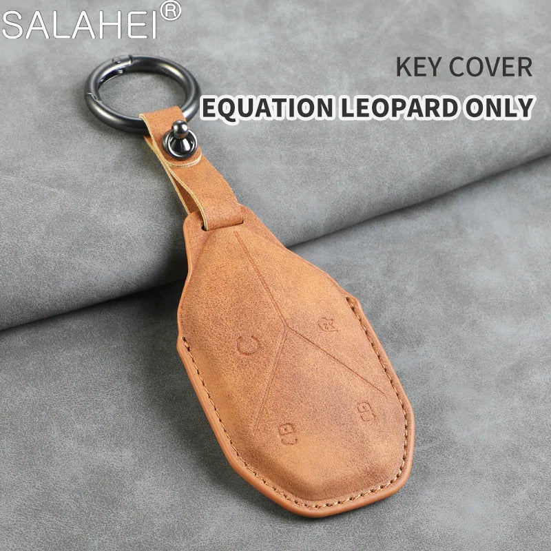 Étui de clé de voiture en cuir PU pour BYD Formula Leopard – Étui de clé élégant pour SUPER 3, SUPER 5, SUPER 8 et 9 avec porte-clés 