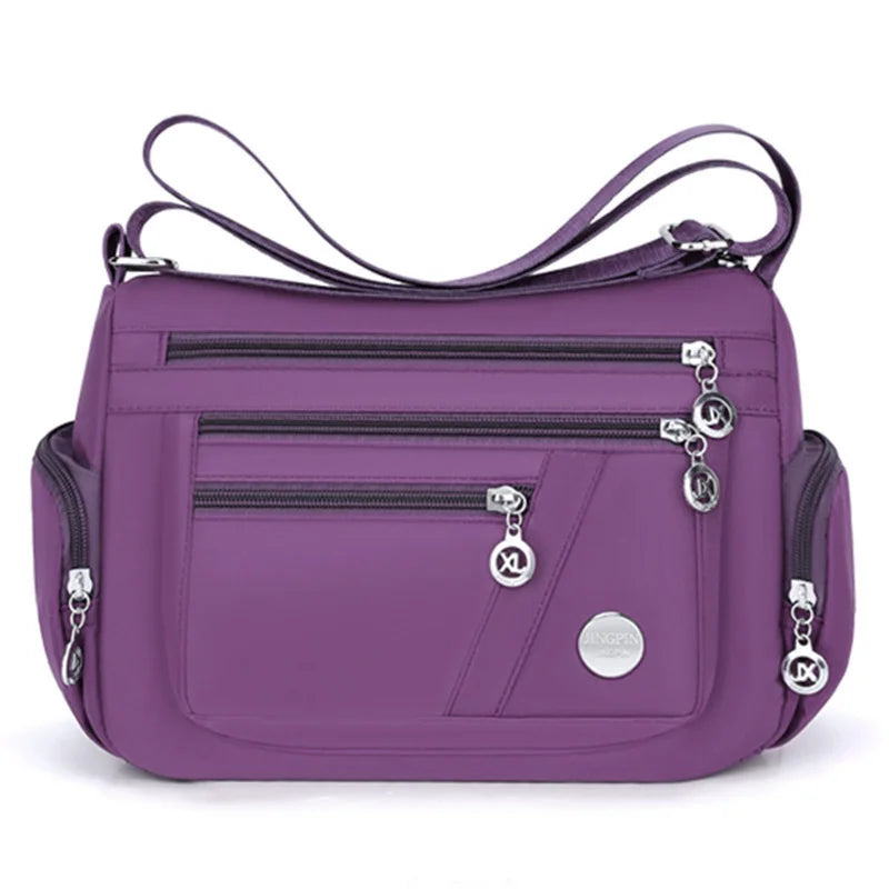 Damen &amp; Herren Nylon Handtasche – Oxford Stoff Schultertasche, bolso cruzado con múltiples fundas para todas las etiquetas y viajes