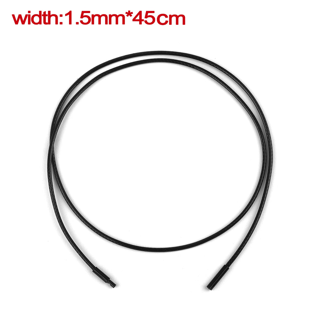 Lederkette mit Edelstahlverschluss – Wachskordel Halskette en 45 / 50 / 60 cm para mujeres y hombres, ideal para bricolaje Schmuck