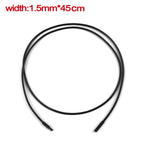 Lederkette mit Edelstahlverschluss – Wachskordel Halskette en 45 / 50 / 60 cm para mujeres y hombres, ideal para bricolaje Schmuck