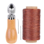 Fenrry Leder Nähahle Set – Manuelle Handnähmaschine mit Wachsgarn &amp; Nadeln für Leder, Canvas &amp; Schusterarbeiten 