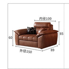 Luxuriöses Leder Relax-Ecksofa – Moderno sofá de salón en forma de L con función Relax, hochwertiges Wachsleder für Wohnzimmer &amp; Schlafzimmer 