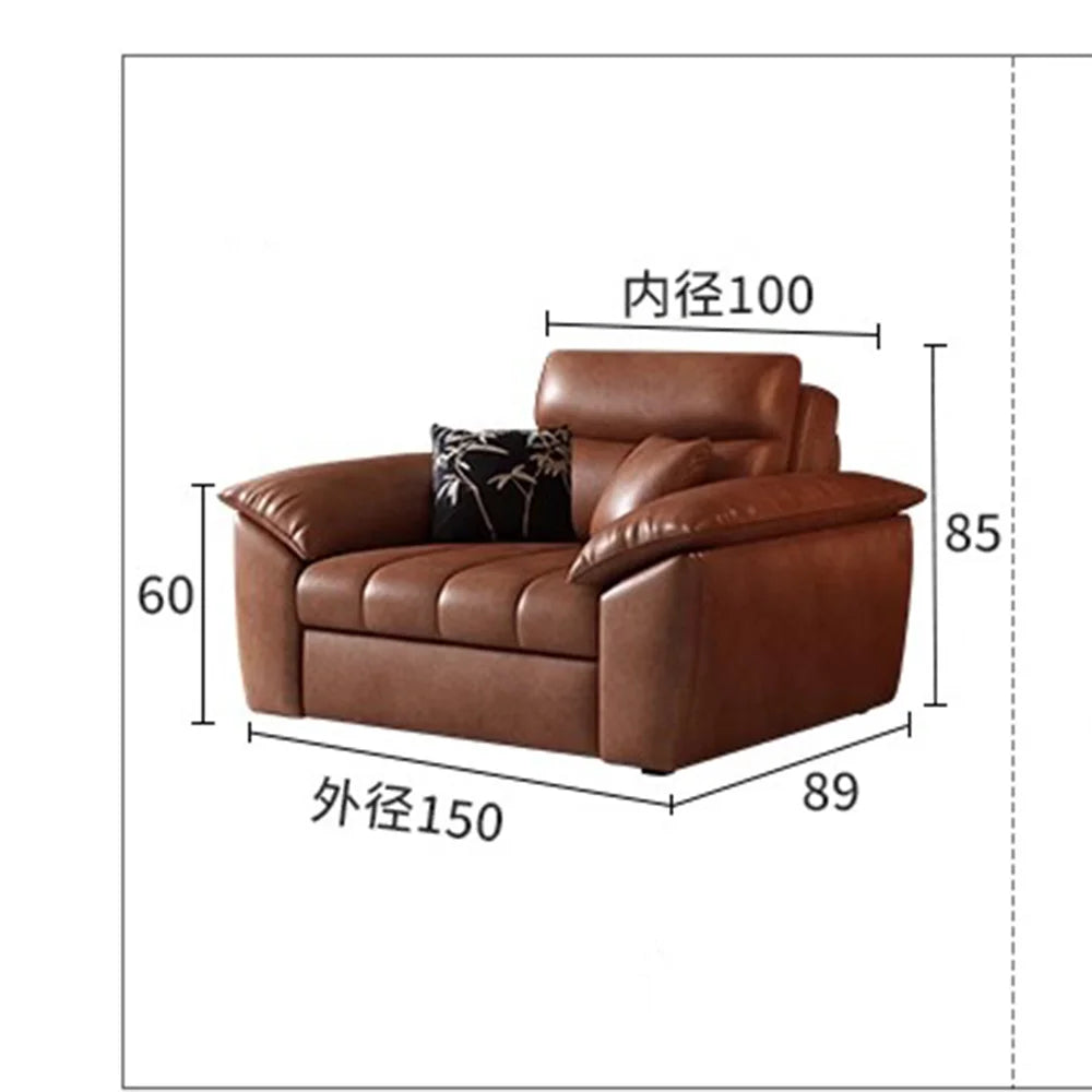 Luxuriöses Leder Relax-Ecksofa – Modernes L-Form Lounge-Sofa mit Relaxfunktion, hochwertiges Wachsleder für Wohnzimmer & Schlafzimmer