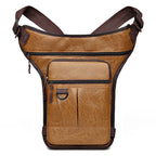 Multifunktionale Herren Bein- & Hüfttasche aus PU-Leder – Outdoor Sporttasche als Waist-, Crossbody- & Leg Bag für Wandern & Alltag