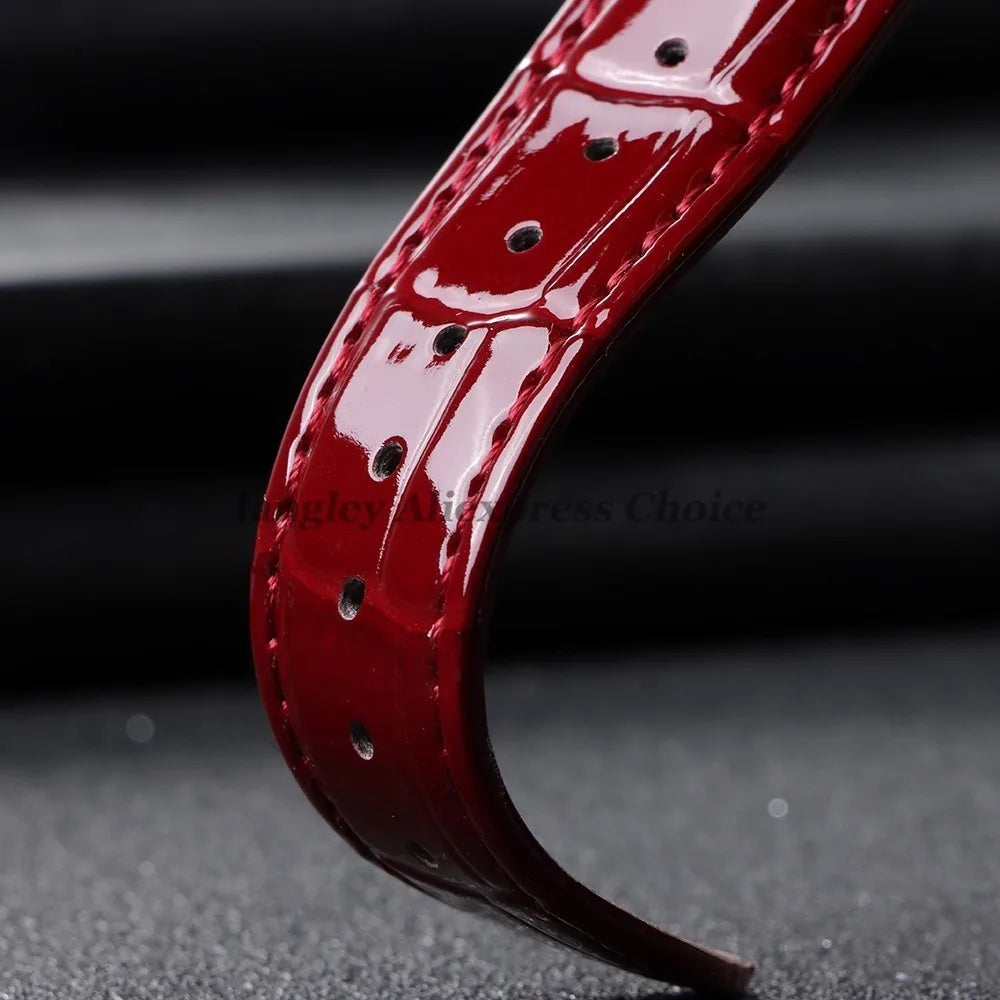 Glänzendes Leder Uhrenarmband aus Kalbsleder – Elegantes Business-Armband in 12–22mm für Damen & Herren