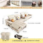 Modernes modulares Ledersofa – Ausziehbares, wasserdichtes L-förmiges Ecksofa mit Armlehne, Schlaffunktion &amp; Stauraum