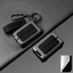 Premium Autoschlüssel Hülle aus Metall & Leder für Lynk & Co 01 & 05 – Robuste Alloy Key Case Cover mit Schlüsselanhänger