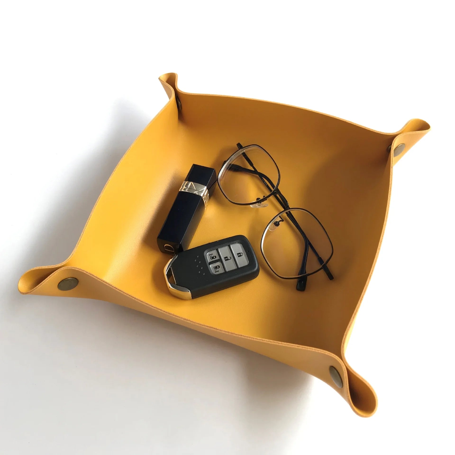 Nordic Style PU Leder Aufbewahrungsbox – Elegantes Desktop Storage Tray für Schmuck, Kosmetik & Schlüssel