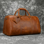 LUUFAN Bolsos de cuero para hombre con bolso de cuero vintage – Bolso de lona Vintage Crazy Horse grande con bolso de mano, bolso de negocios y de fin de semana 