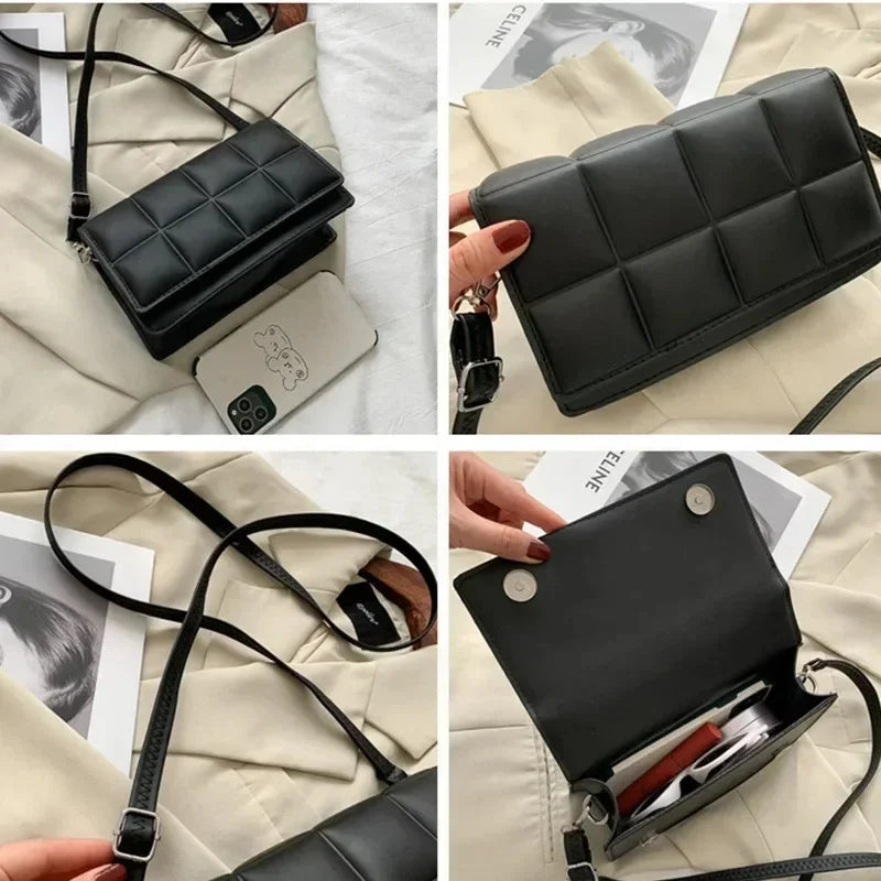 Rilibegan Damen Schultertasche aus PU-Leder - Bolso bandolera pequeño con grifo en diseño clásico 