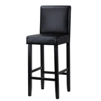 WOLTU Barstühle 2er Set aus Kunstleder – Gepolsterte Thekenstühle mit Rückenlehne & Massivholzgestell für Küche, Büro & Bistro